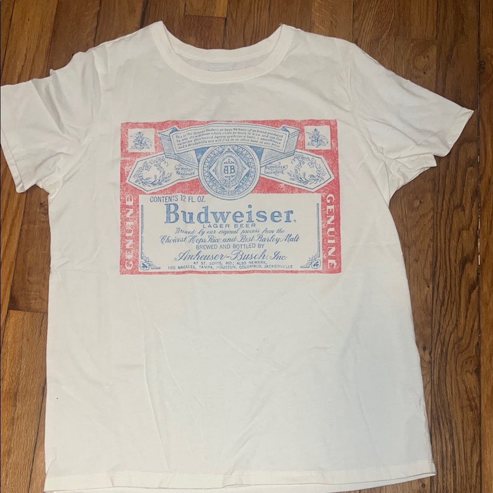 Budweiser Red and Blue Logo Tee